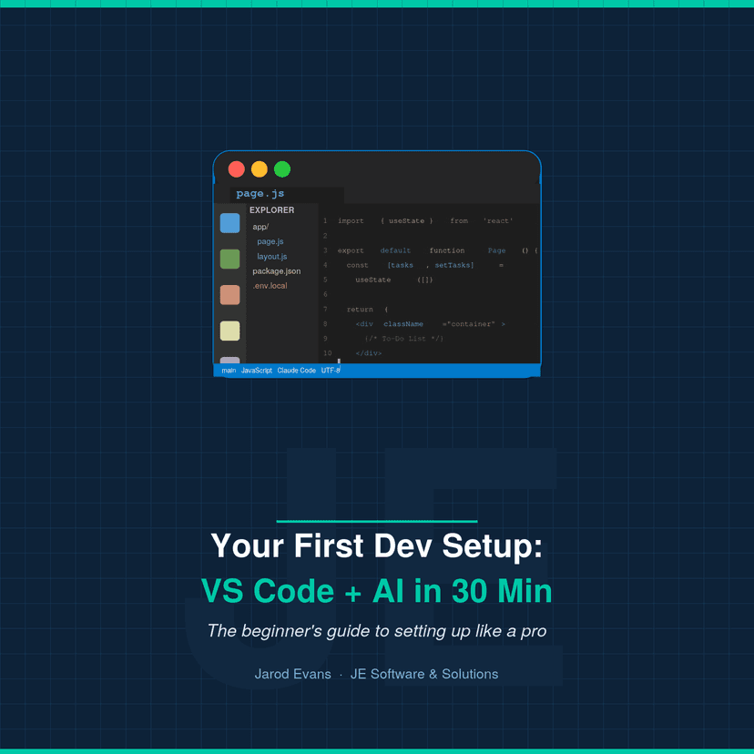 Your First Dev Setup ebook cover
